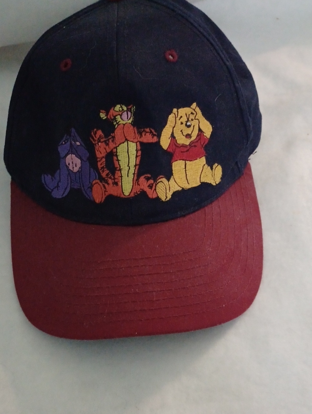 Disney Winnie the Pooh Kids Navy & Burgundy Baseball Cap